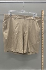 Short de golf homme Walter Hagen P11 Microlines kaki 9" entrejambe neuf avec étiquette taille 36