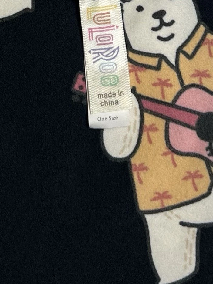 Leggings LuLaRoe OS Talla Única Raro Navidad Tropical OSO POLAR Divertido Hawaii Aloha Foto 4 de 4