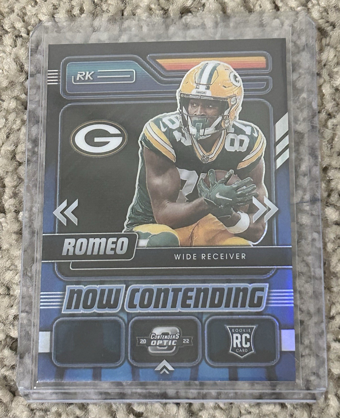 2022 Contenders Optic - Romeo Doubs - Now Contending - Case Hit Rookie - Packers