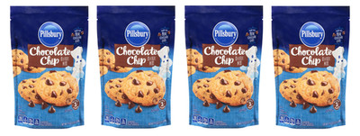 (4 pack) Pillsbury Chocolate Chip Cookie Mix, 17.5 oz Pouch