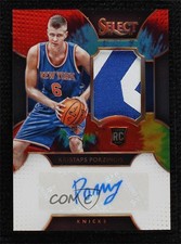 2015-16 Select Rookie Materials Tie-Dye Prizm 15/25 Kristaps Porzingis Auto 0t6h