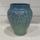 Antique 1920 Rookwood 2207 Matte Gradient Blue Pottery Vase