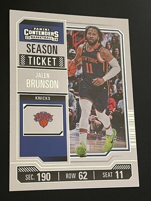 2023-24 Panini Contenders Season Ticket Jalen Brunson #59 Base Card NY Knicks