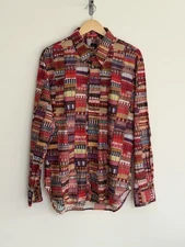 Paul Smith Long Sleeve Shirt Multicoloured Material Graphic Large