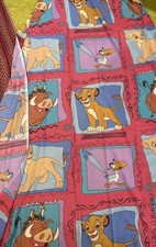 DISNEY Lion King bed sheet flat twin fabric Simba Nala Pumba Zazu Fabric Crafts