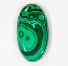 27 Cts. 30x17x5mm 100 Natural Designer Green Malachite Oval cab Gemstone BO 257