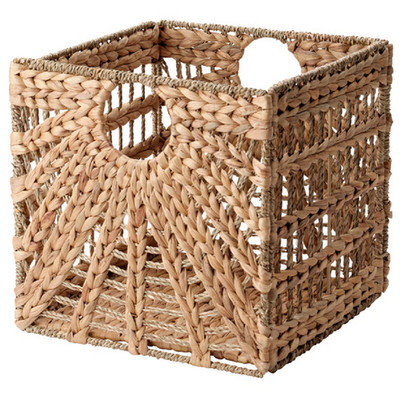 IKEA Weidenkorb Aufbewahrungskorb stabil geflochten Spielzeugkiste Wasserhyazinthe/Seegras 33x32cm
