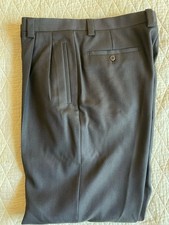 Zanella Made in Italy Vintage Pleated Front Wool 'Taylor ' Pant in Brown Size 36