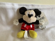 Vintage DisneyWorld Florida Mickey Mouse Key Ring Bag Clip Soft Plush inc Tags