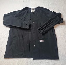 Scrubzone By Landau Unisex Black Long Sleeve Notch Collar Lab Coat Size: XS