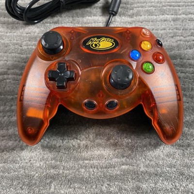 Vintage Mad Catz Wired Controller Gamepad For Microsoft Xbox Orange Clear