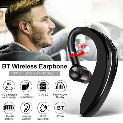 Bluetooth 5.0 Headset Wireless Headphones Earpiece Hands-free Sports Headsets US
