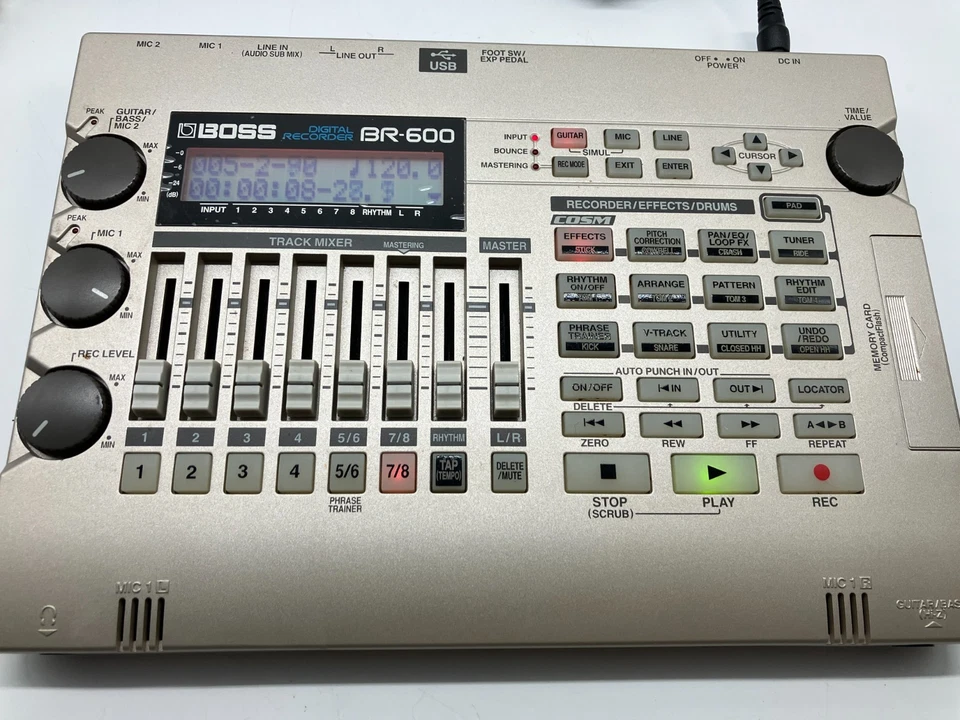 Boss BR-600 Digital Recorder 2006 w/Adapter + Flash Card + Case Working BU84889 - Image 2 of 4