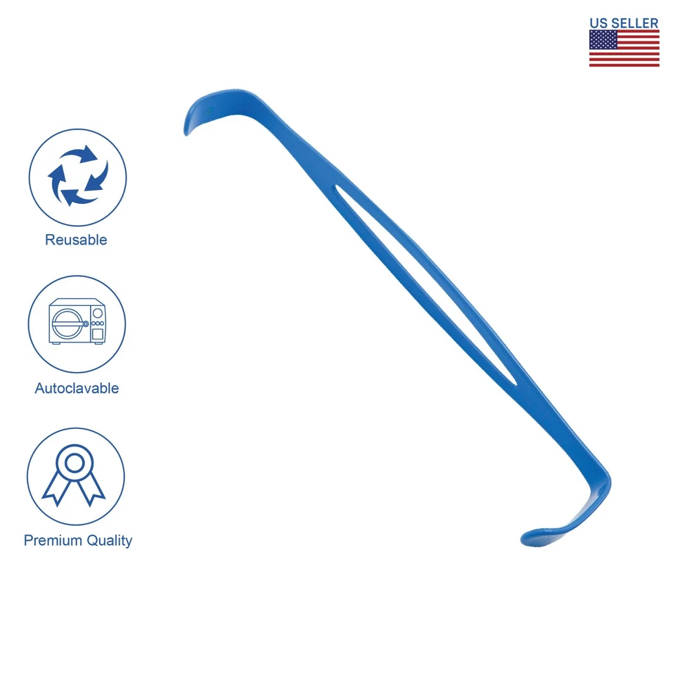 Instrumentos quirúrgicos de hoja pequeña de 8 1/2" retractor de doble extremo aislado del ejército de EE. UU. Foto 3 de 3