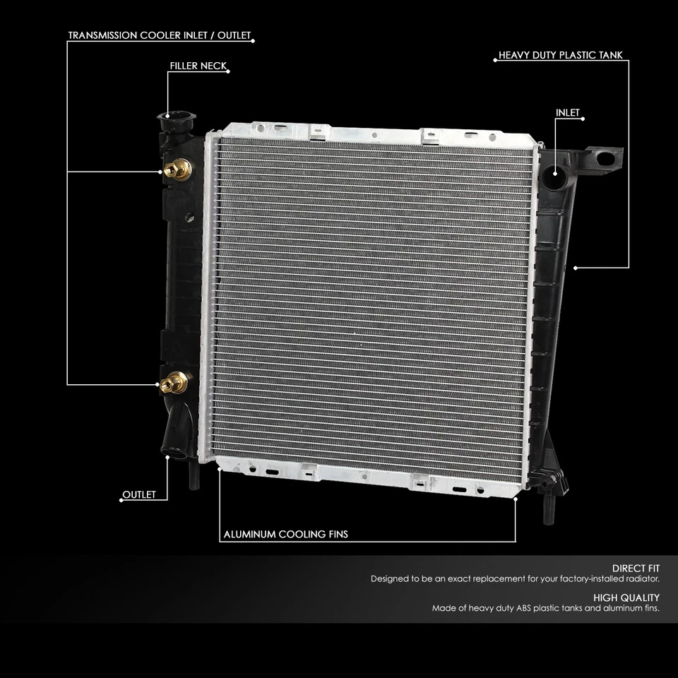 适用于 1985 - 1994 年福特 Ranger Explorer AT 散热器工厂风格铝芯 1061 — 第 2/4 张图片