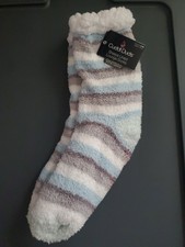 Cuddl Duds Women's Striped Cozy Socks Size 4-10