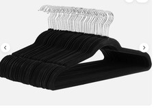 50 Pack Premium Velvet Hangers Non-Slip Clothes Suit Coat Hangers USED