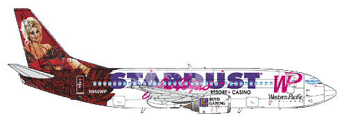 Kalkomania i blaszka do Boeing 737 Western Pacific Airlines "Stardust" - Bild 3 von 6