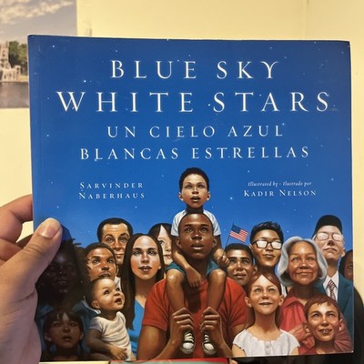 Blue Sky White Stars by Sarvinder Naberhaus Picture Book Story