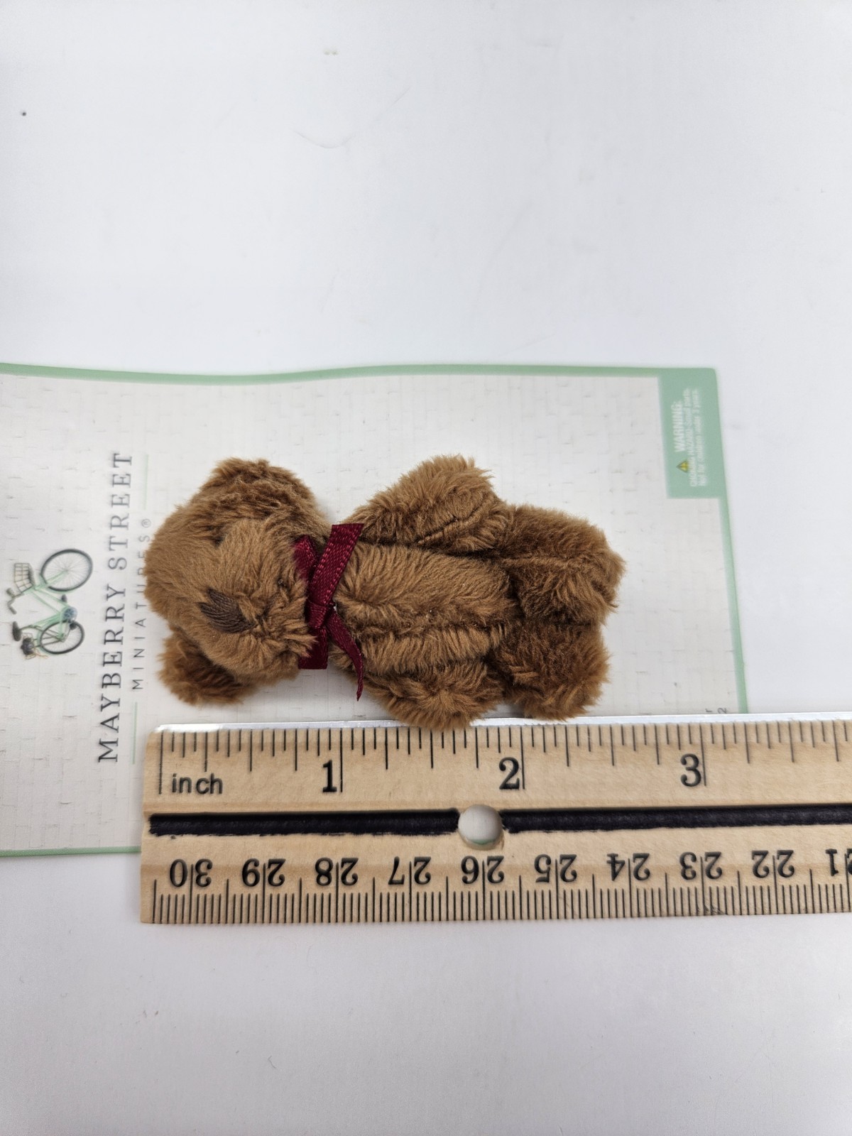 Mayberry Street Miniatures Dollhouse Teddy Bear Plush Jointed 1:12 Scale