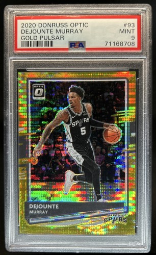 2020-21 Panini Donruss Optic Dejounte Murray Gold Pulsar Prizm #/10 #93 PSA 9