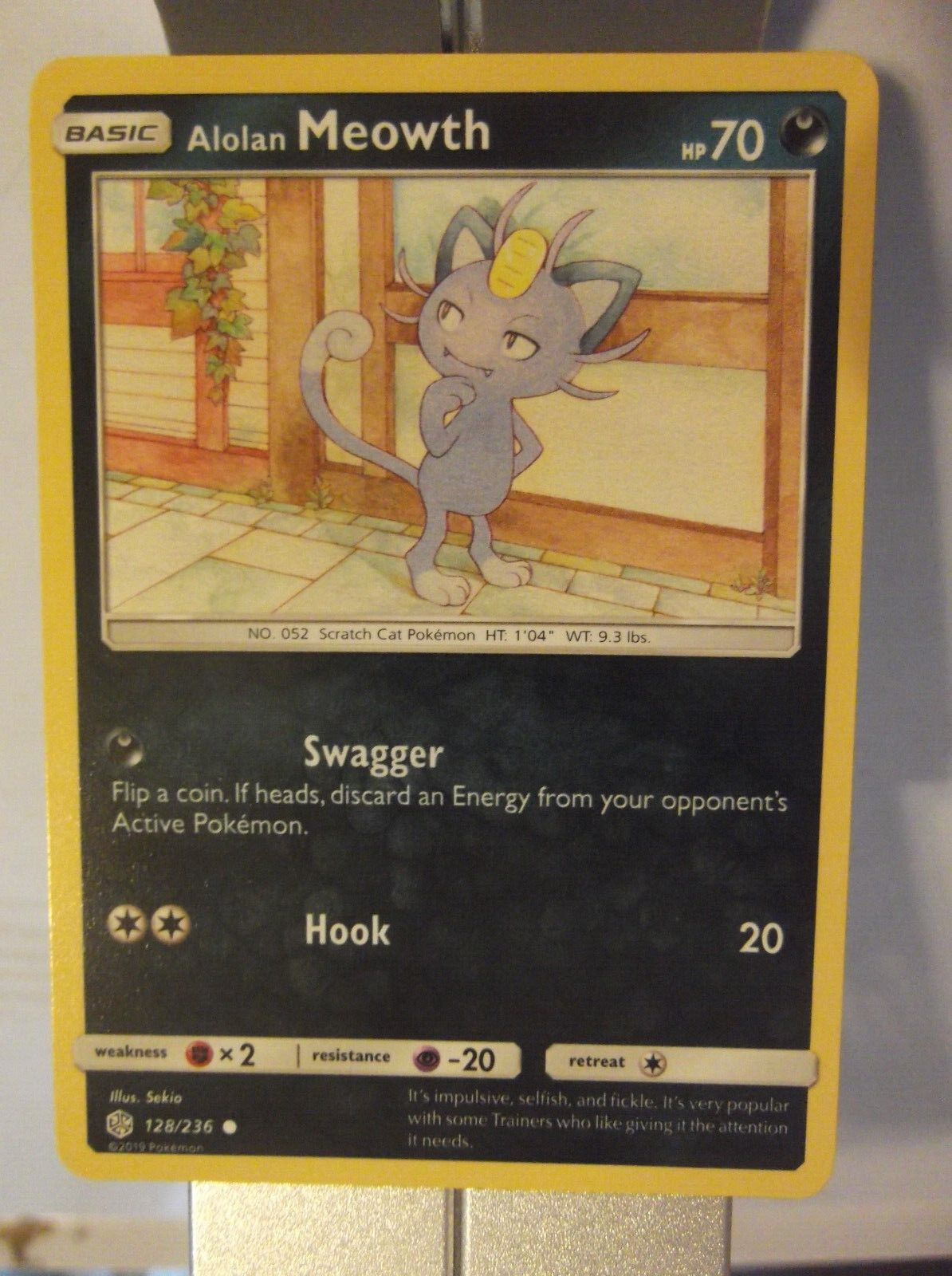 110PK128 - Alolan Meowth- 128/236 - Cosmic Eclipse - Common