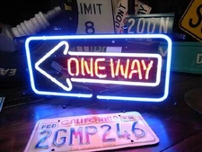 One Way Arrow 24"x16" Neon Sign Lamp Light Hanging Nightlight Business Bar EY