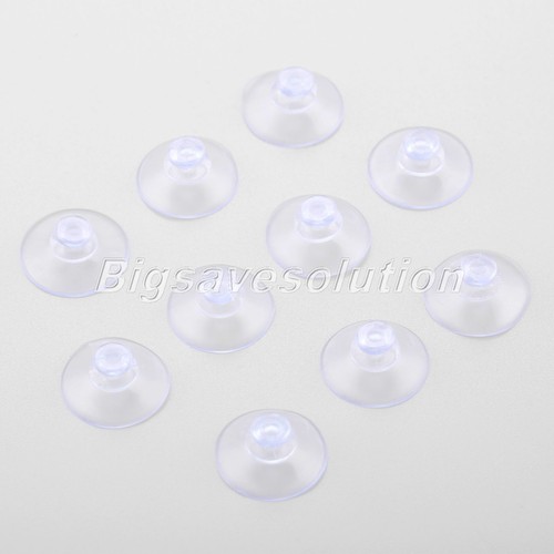 100pcs Clear Suction Cup Sucker Holder 20mm Wall Fridge Hook Hanger Rubber HQ - Picture 2 of 12