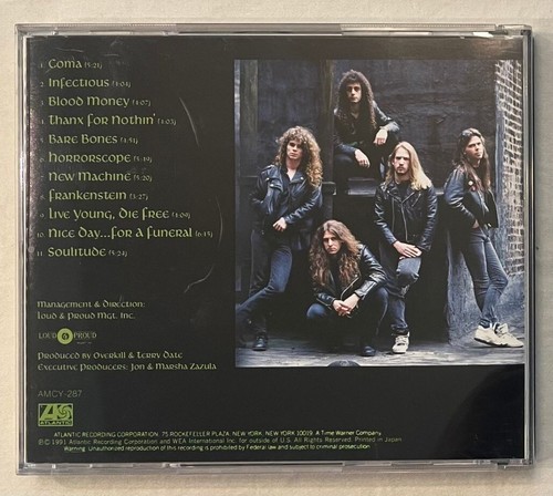 Overkill - Horrorscope (Japan CD w/OBI - Signed by Bobby Blitz & D.D.Verni) - Picture 2 of 5