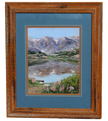 ENA M. SROAT Snowy Range Reflections Pastel Painting