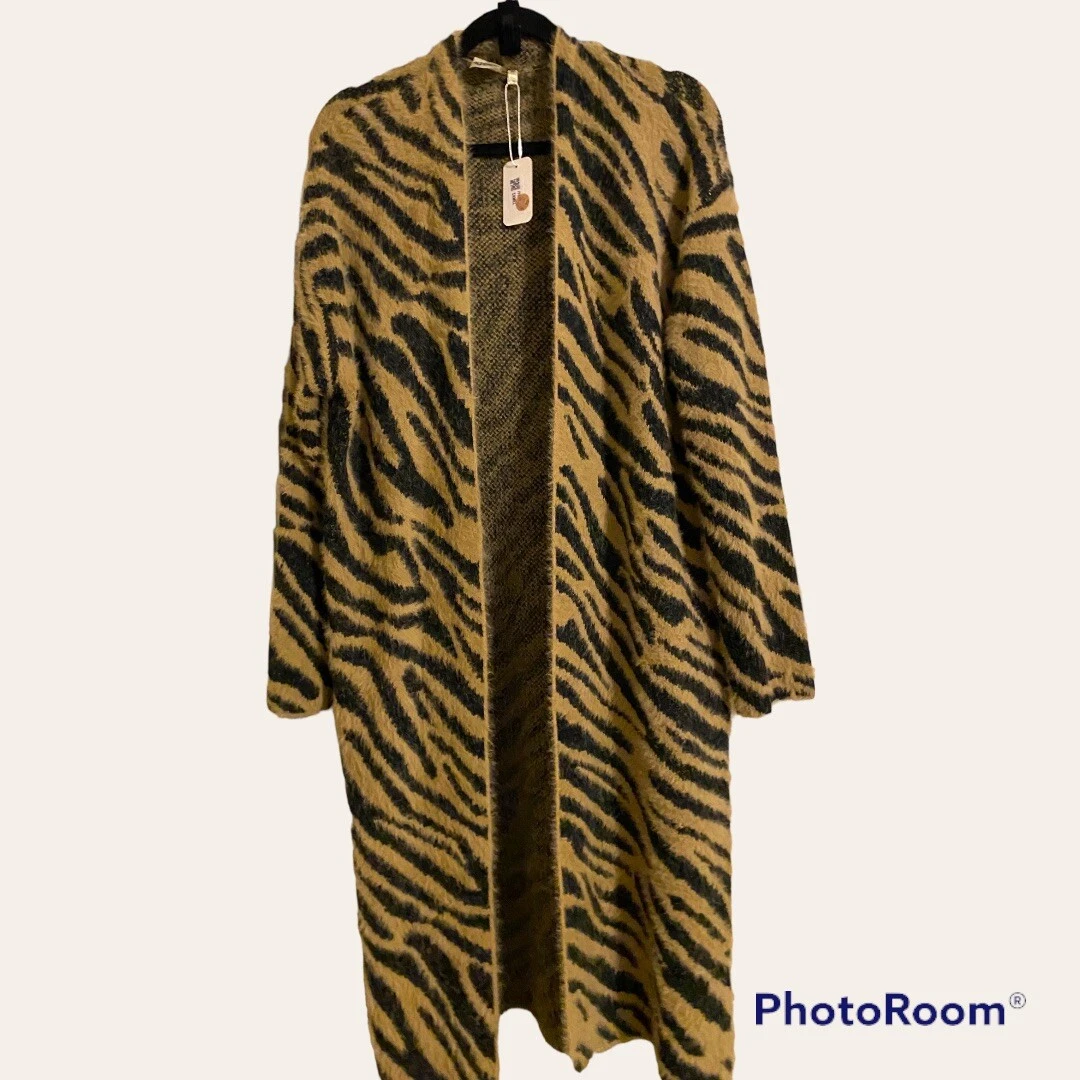 Tiger clearance print cardigan
