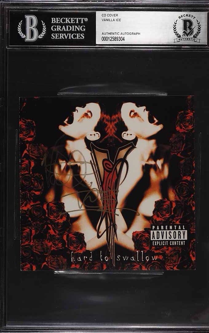 Vanilla Ice Hard to Swallow Autographed Signed Album Cover Autographed Signed Autograph Auto BAS 