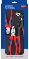 Knipex Profi Zangenset 3Tlg. Kombizange - Seitenschneider Wasserpumpenzange