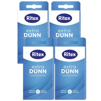Ritex Extra Dünn Kondome 4 x 8 Stück für ein besonders natürliches Gefühl Set
