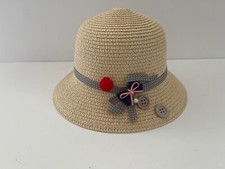 Kids Floppy Wide Brim Straw Foldable Sun Beach Summer Bucket Visor Cute Hat