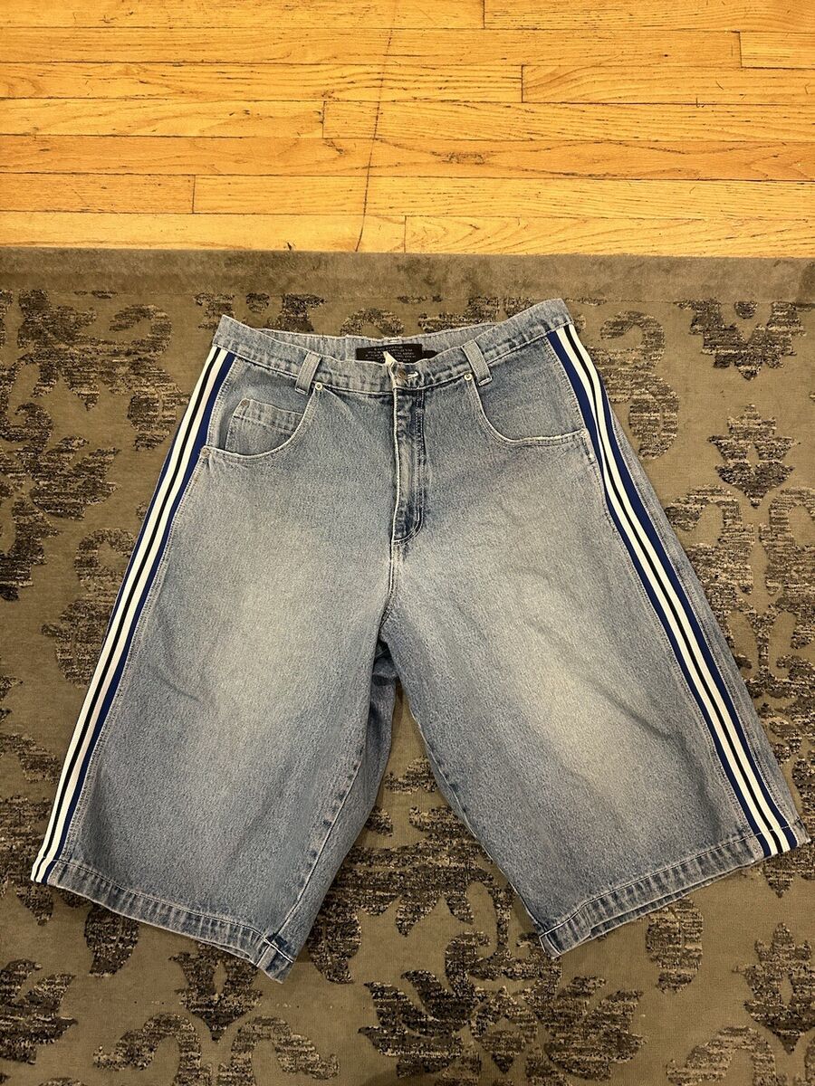 Vintage Menace Jean Shorts 90s Rare Wide Leg Baggy Skate JNCO Size 36 Vintage Menace Jean Shorts 90s Rare Wide Leg Baggy Skate JNCO Size 36