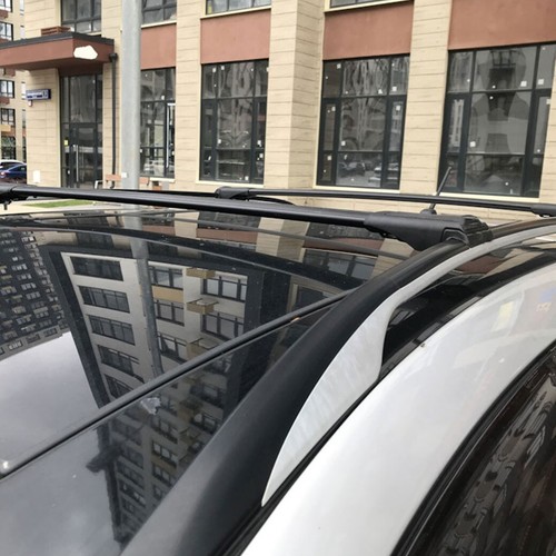 Roof Rack Cross Bars to Volkswagen Golf IV Variant 1999-2006 Black Set 2 Pcs - Picture 8 of 20