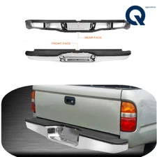 Chrome Stainless Steel Rear Step Bumper For Tacoma 1995-2004 Direct Replacement