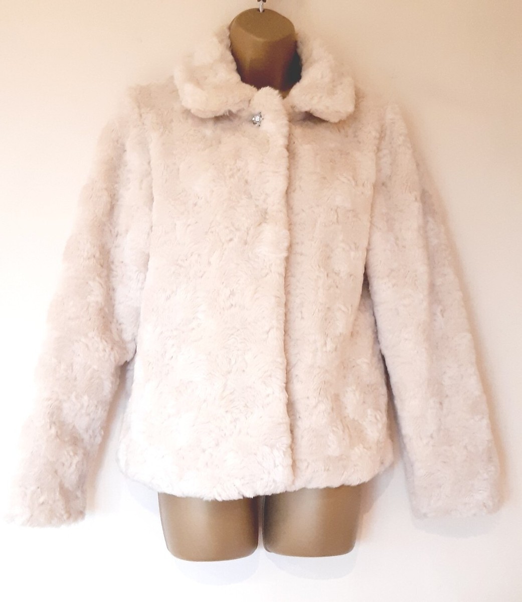 ジャケット・アウター theVirgins cream fur coat FAUX FUR COAT