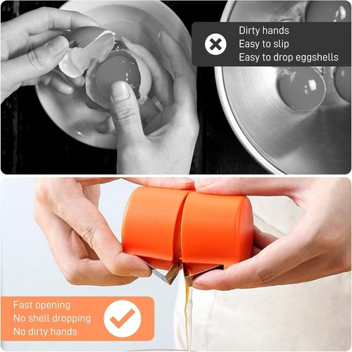 Egg Shell Opener Egg Open Tool Egg Topper Cutter Tool for uncooked Eggs Stainles - Picture 3 of 5