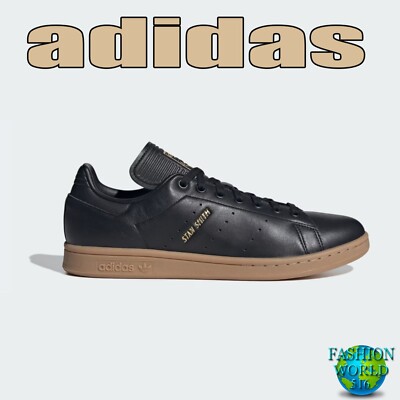adidas Originals Stan Smith Men's Shoes Sneakers Size 9 Core Black/Gum ID1341
