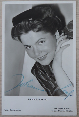 Autogramm österr. Film-, TV und Theater Schauspielerin Hannerl Matz (104340)
