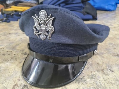 WW2 将校用クラッシャーバイザーキャップ US ARMY/米軍 WWII 将校 WW2 アメリカ空軍将校クラッシャーバイザーキャップカーキ