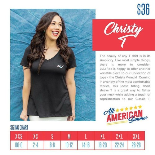MEDIUM CHRISTY LuLaRoe ~NAVY & WHITE STRIPES~ All American Summer; Sizes 10-12 - Picture 2 of 4