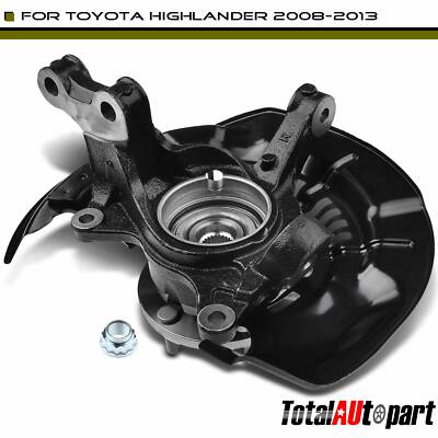 AWD Front Left Steering Knuckle+Wheel Hub Bearing For 2008-13 Toyota Highlander - Foto 12