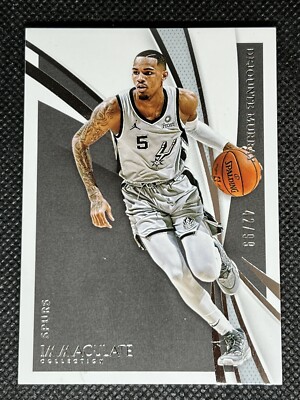 NBA Dejounte Murray サインカード　x/99 2020-21 Panini Immaculate DEJOUNTE MURRAY 42/99 San Antonio Spurs