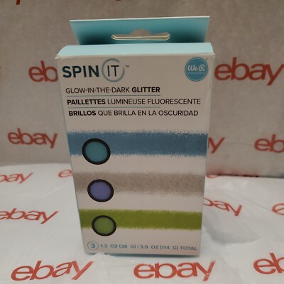 We R Memory Keepers Spin It Glitter 3/Pkg-Glow-In-The-Dark