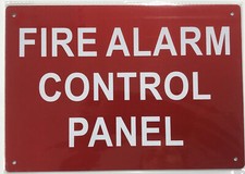 FACP FIRE ALARM CONTROL PANEL SIGN 7X10 RED, ALUMINUM -REF24-1027