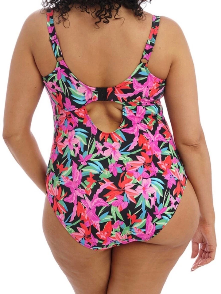 Nuevo Traje de Baño Elomi Savaneta Negro Floral Talla 40H 18 Sin Cable 801343 Foto 3 de 4