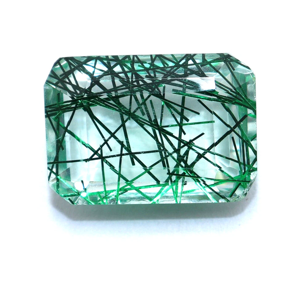 31 Karat Zertifiziert Natürliches Grün Smaragd Schliff Strahlende Quarz Lose - Bild 4 von 4